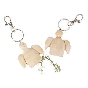 Schutzengel Schlüsselanhänger aus Lindeholz handgefertigt