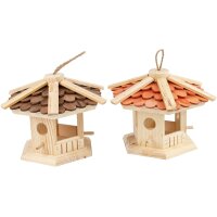 Bird house pavilion with shingle roof - Spruce wood bird...