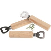 Flaschenöffner / Kapselheber mit Edelstahl Klinge - FSC® Buche Griff unbehandelt