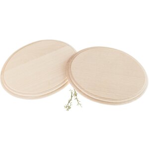 Oval door plates - maple FSC® - milled edge - 16.5 x 12 x 1.5 cm