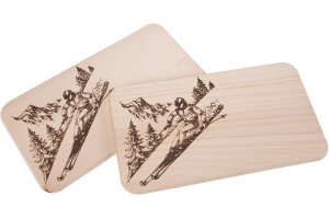 Cutting board FSC® alder 22.5 x 12.5 cm - Skier