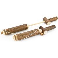 Handgefertigte Holz-Korkenknaller mit Rinde | Plop-Pistole