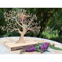 Holz Geldbaum auf Rustikalem Erle Sockel mit...