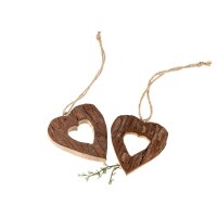 Natur-Herzen Geschenkanhänger | Herz in Herz mit...