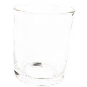 Teelichtglas - groß inkl. Teelicht (H 6,3 x D 5,1 cm)