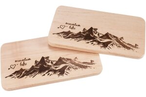 Cutting board FSC® alder 22.5 x 12.5 cm - Mountain bike