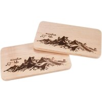 Schneidebrett FSC® Erle 22,5 x 12,5 cm - Mountainbike