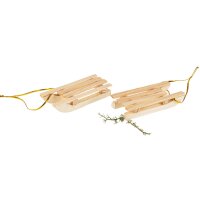 Hand-carved Christmas tree decoration | Small sleigh made...