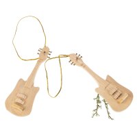 Hand-carved Christmas tree decoration | Guitar made of...