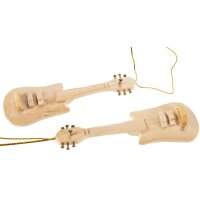 Hand-carved Christmas tree decoration | Guitar made of lime wood