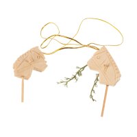 Hand-carved Christmas tree ornament | hobby horse made of...