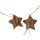 Weihnachtsanhänger mit Rinde - Stern-Design - 8 x 8 cm, Baumschmuck aus Holz