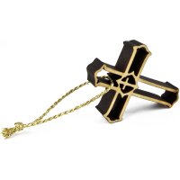 Weihnachts Anhänger - Erle geölt - Kreuz