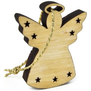 Christmas pendant - Oiled alder - Angel