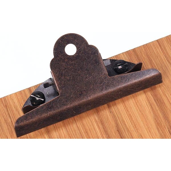 - big Letter clip old brass